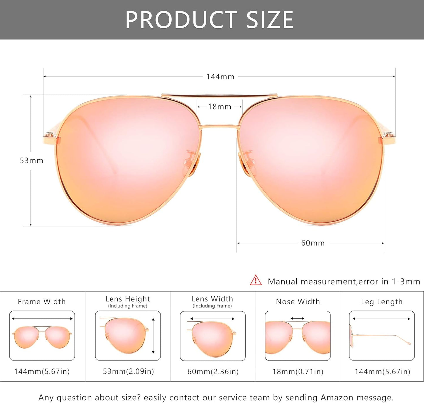 SUNGAIT Women's Lightweight Oversized Aviator Sunglasses - Classic Style Polarized Lens