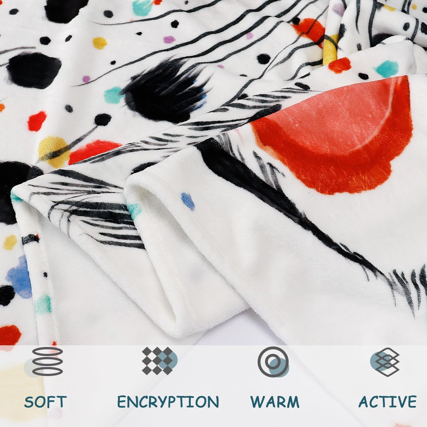 Cat Throw Blanket Colorful Spot Cats Blanket Cute Pet Cats Gift for Cat Lover Throw Blanket Flannel Fleece Cozy Fuzzy Plush Throw Blankets for Bed Chair Couch 50" X 60"