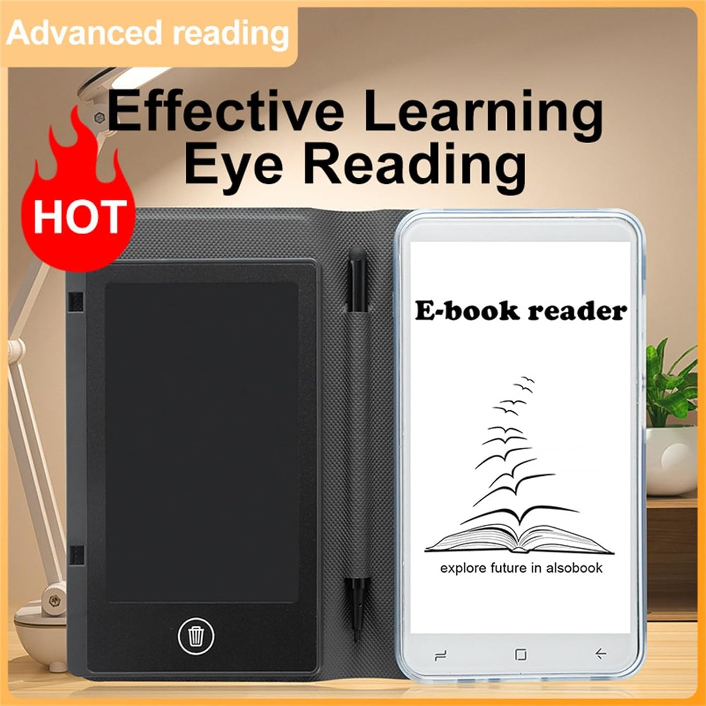 Ereader Devices, 5 Inch Eye Friendly Ink Screen, Compact and Lightweight Electric Book Reader, Portable Electronic Book Reader with Protective Case
