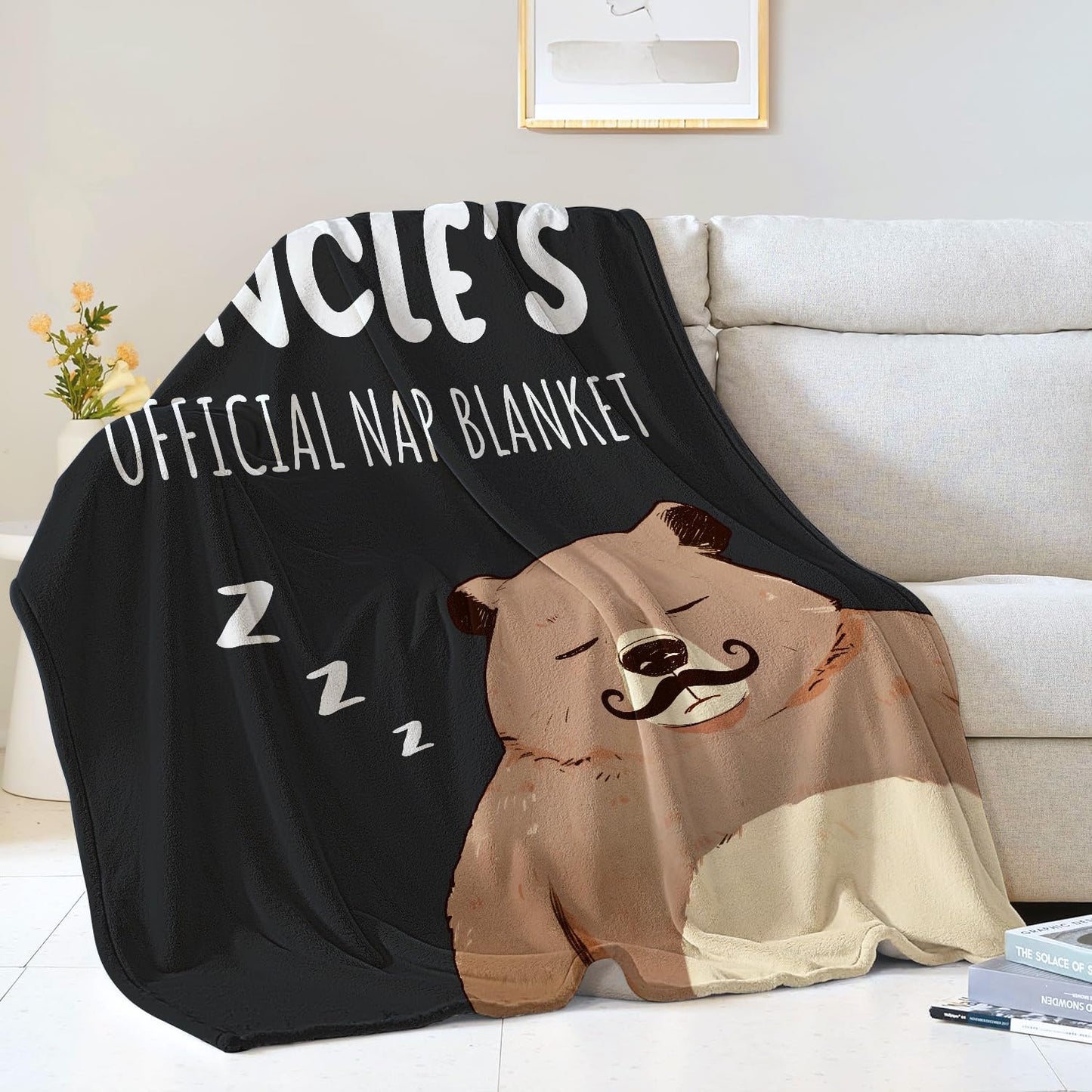 Uncle Gifts for Father's Day, Funny Gifts for Uncles, Uncle Blanket, Uncles Birthday Gift, Soft Flannel Throw Blankets 80"×60"