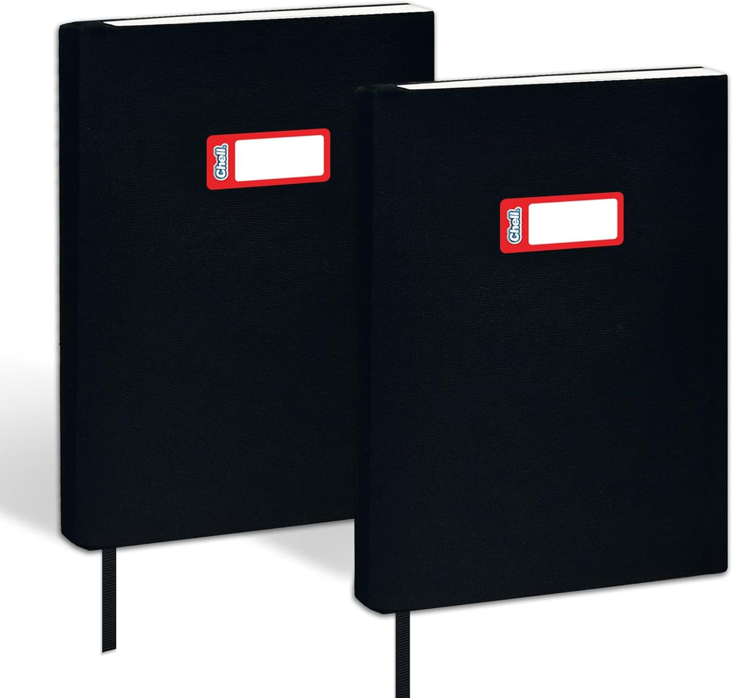 Chell Black Fabric Book Covers 6"x9", Book Sox Up to 8.5"x9.5", Stretchable and Reusable Book Protector, for Paperback and Hardcover, Pack of 2