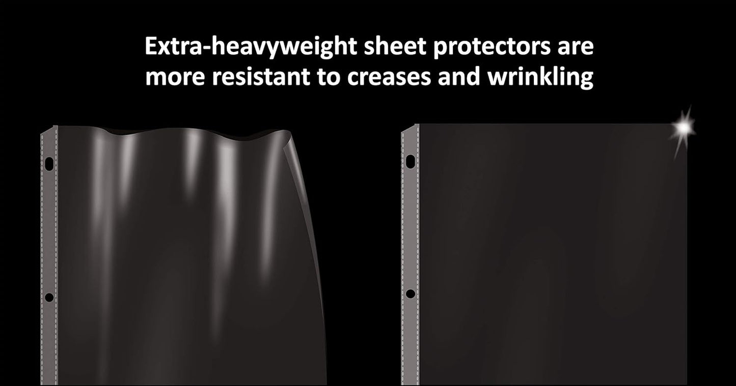 GOLD SEAL 25 Count Diamond Clear Extra Heavyweight Sheet Protectors, 4 mils Strong,8.5 x 11, Top Load, 25 Pack