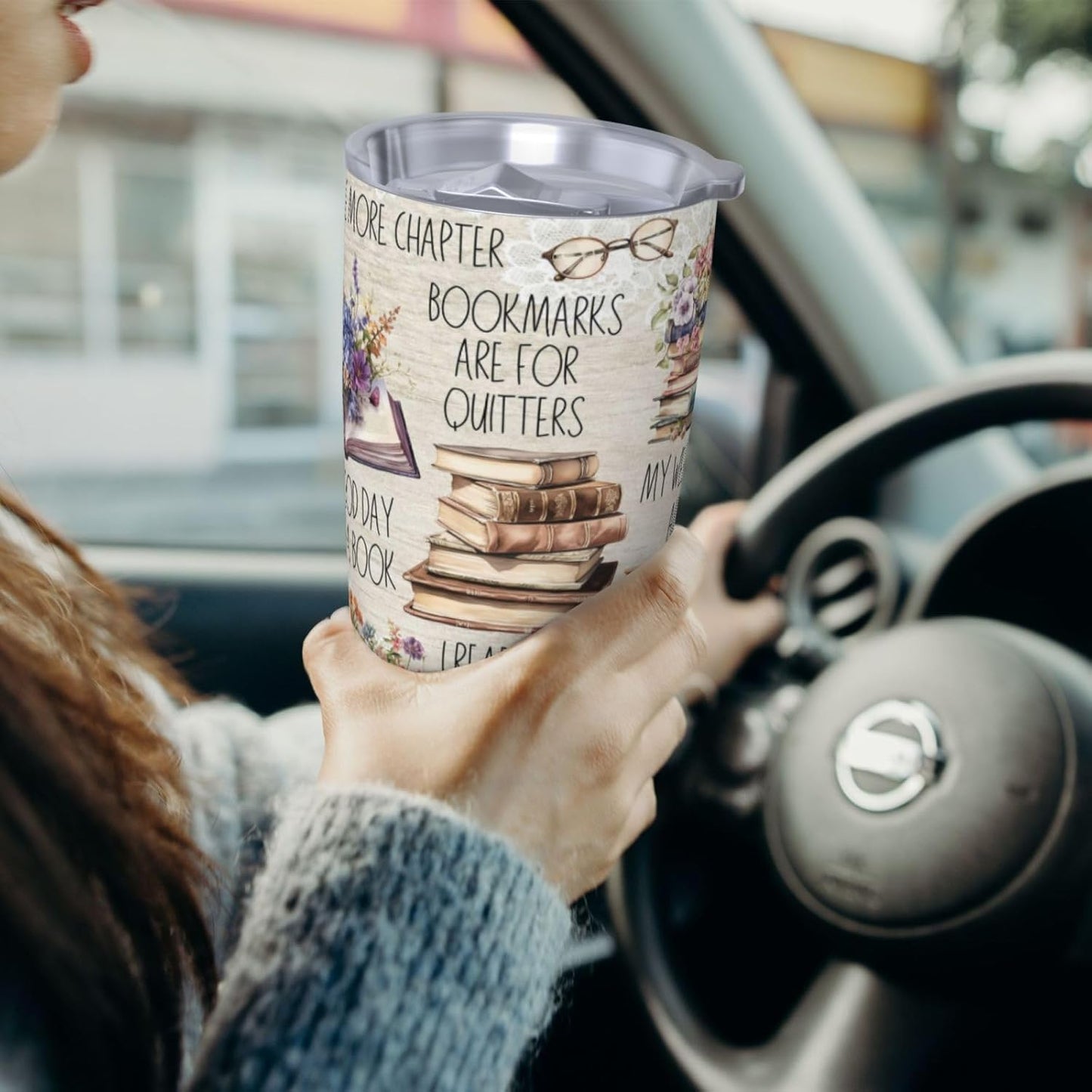 Reading Gifts for Women,Book Lover Coffee Tumbler Vacuum Insulated Stainless Steel Coffee Travel Mug Cup 20oz