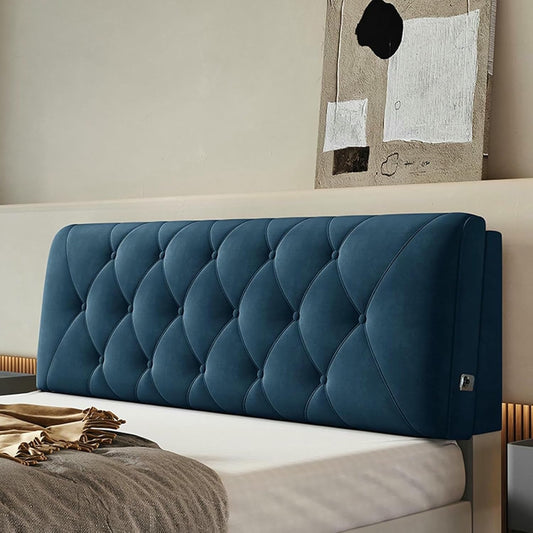 Headboard Pillow Wall Mounted Headboard Backrest,Large Upholstered Headboard Full Tufted Cushion Lumbar Support Bolster for Daybed Bunkbed~/
