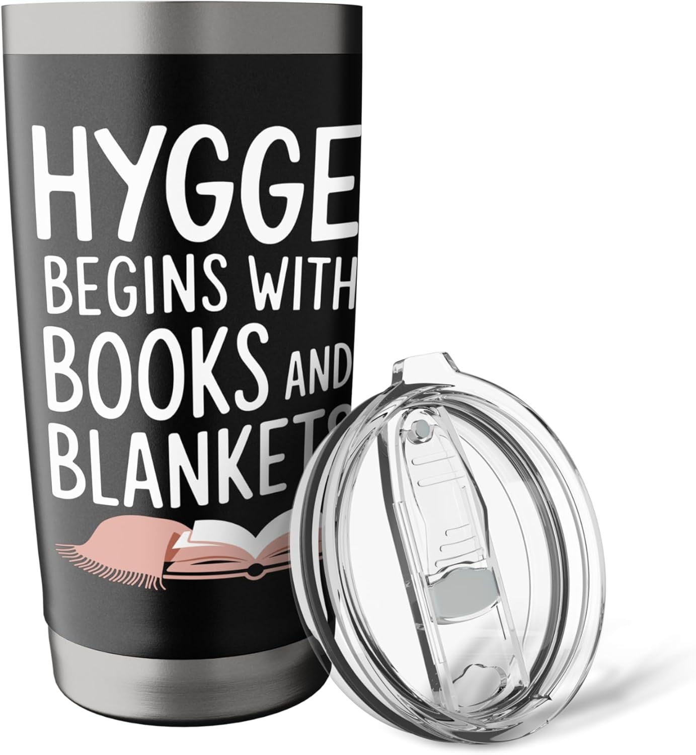 Reading All Winter Cozy Book Lover and Literary Escape Stainless Steel Insulated Tumbler