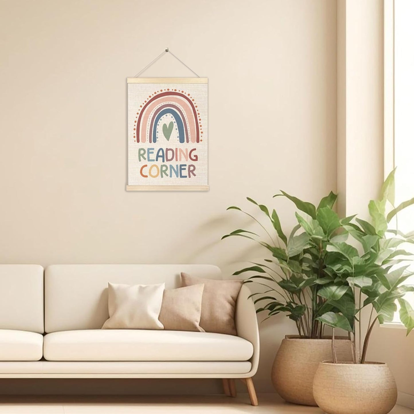 Ecezatik Reading Corner Decor For Classroom,Classroom Reading Corner Decor,Read Nook Decors,Read Boho Rainbow Sign