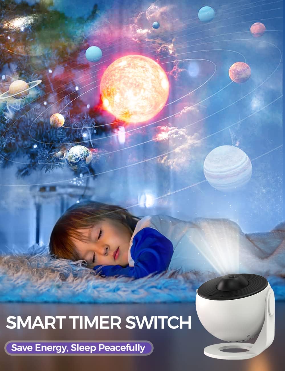 Pro Galaxy Projector, 13 in 1 Planetarium Star Projector for Bedroom Decor, 360° Rotating Nebula Projector Lamp, Timmer Starry Night Light Sleep Projector for Kids,Ceiling,Room Decoration,Gifts