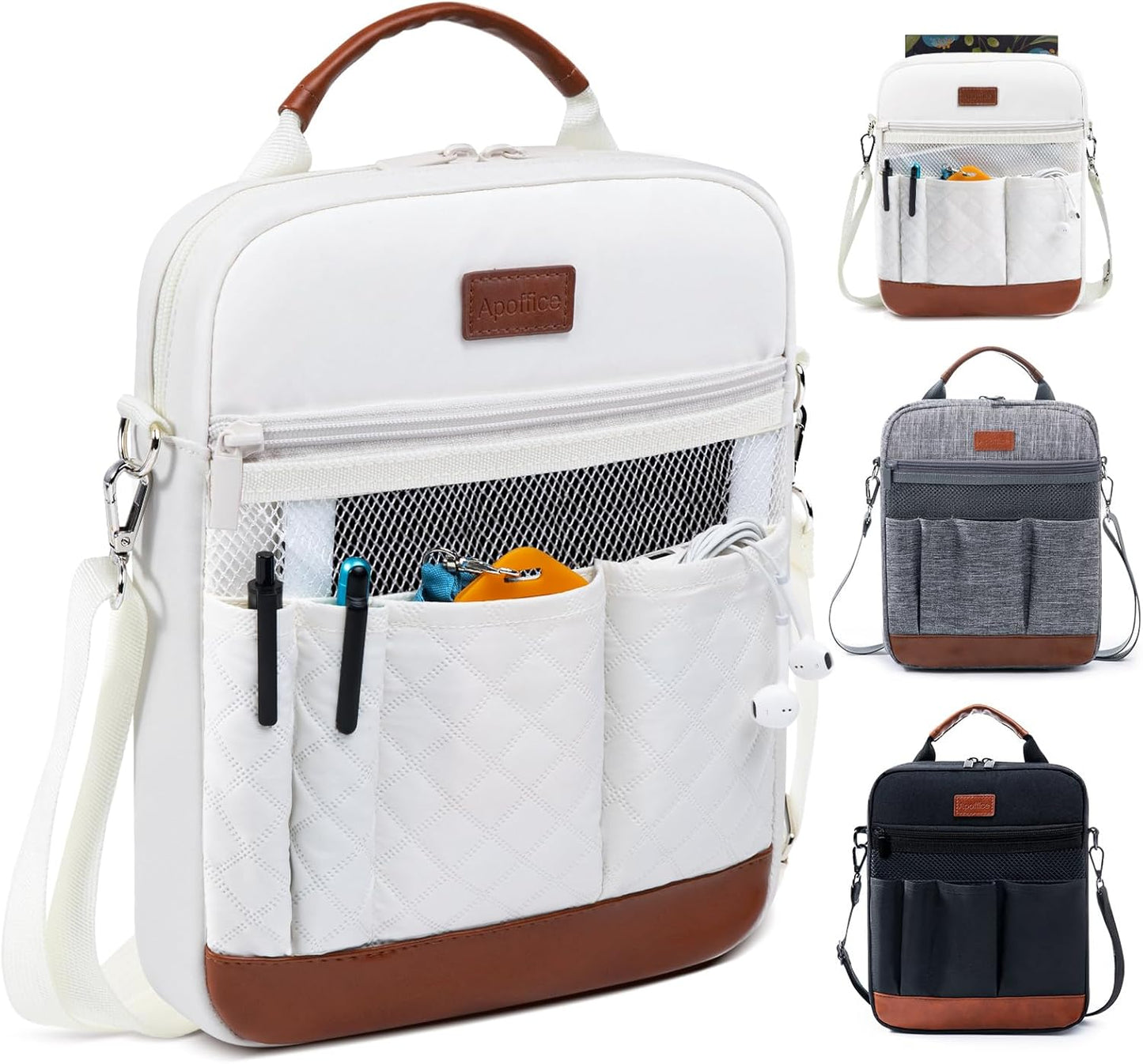 Book Sleeve with Zipper, Book Covers for Book Lovers, Multi-pocket Book Protector Cover with Shoulder Strap,Book Bag for Ipaad, kidle - Back To School Book Accessories
