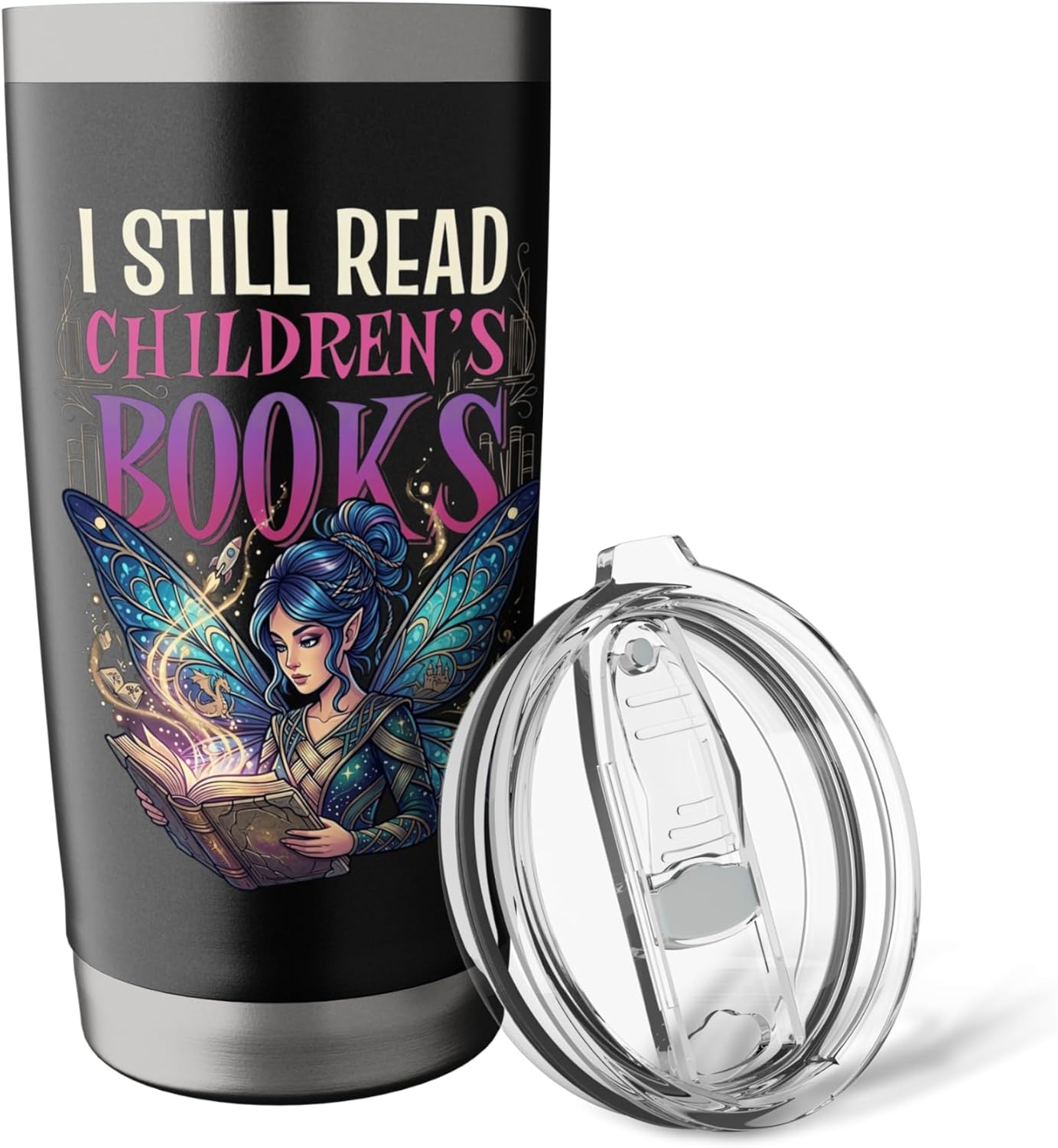 I Still Read Childrens Books Reading Teacher Librarian Stainless Steel Insulated Tumbler