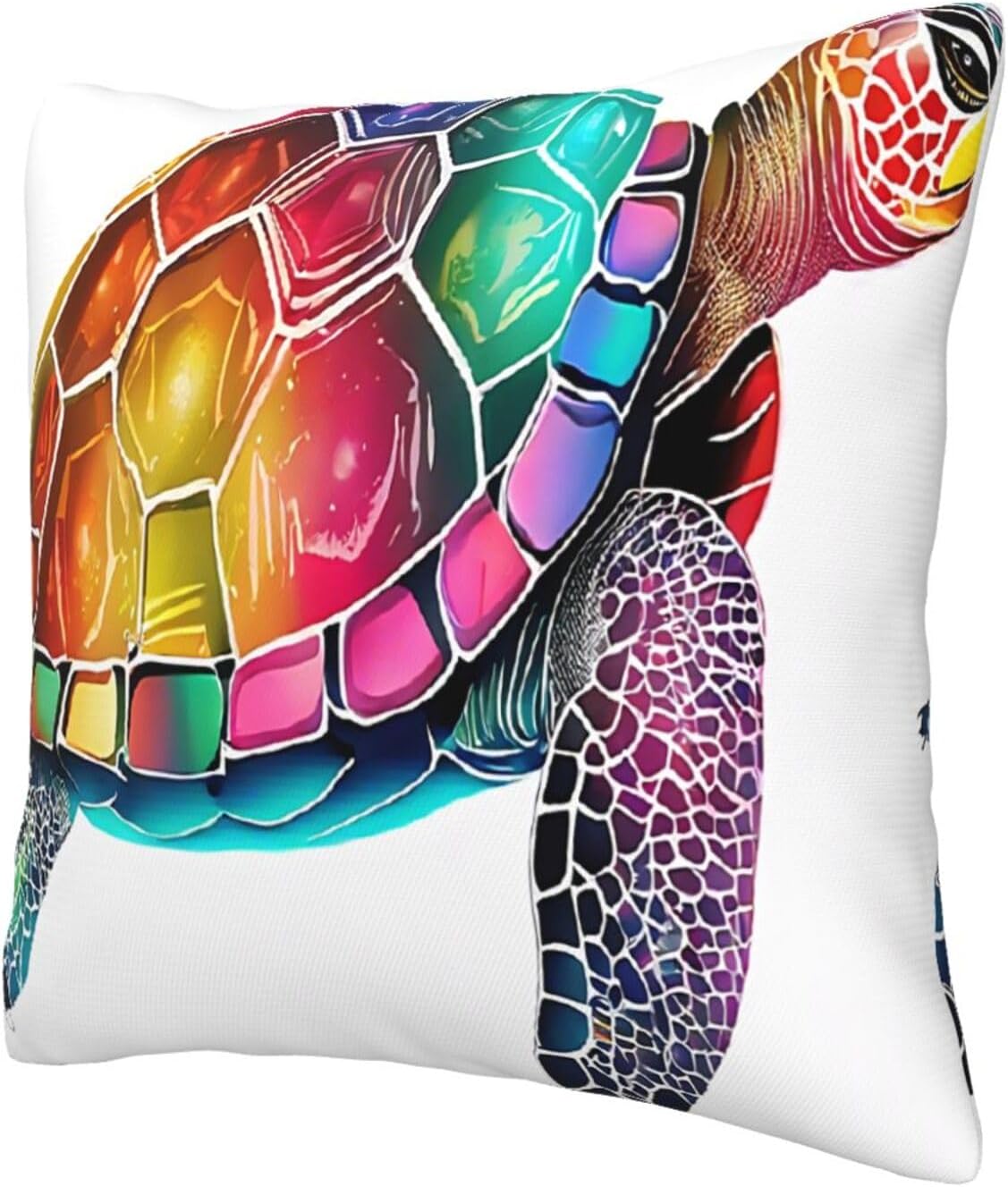 All-Season Square Pillow Covers 18"X18", Sea Turtle, Decorative Throw Pillow Covers for Sofa Bed Couch, Hidden Zipper Cushion Cover, Square Lumbar & Accent Pillowcases for Home Decor