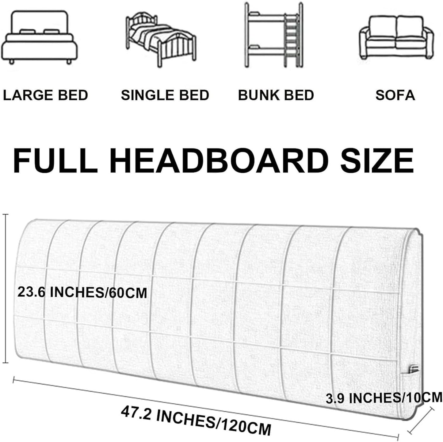 AMNOOL Upholstered Wall Mounted Headboard Cushion Pillowboard Headboard Bed Rest Lumbar Support Backrest Bedside Pillow Removable Cover for Home Bedroom Tatami Dorm,Pink-1-