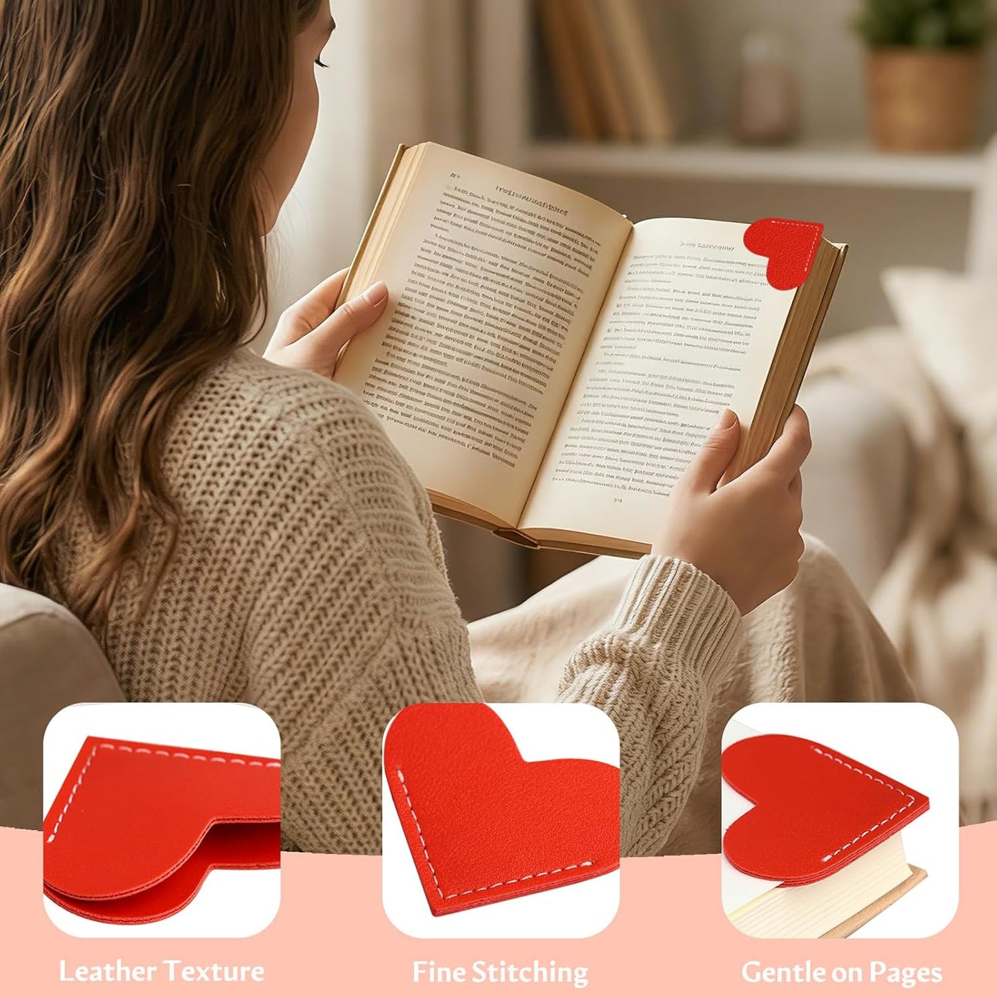 6 Pcs Bookmarks for Women, Book Marks for Reading Women Book Lovers, Teacher Appreciation Gifts, Teen Girl Gifts Trendy Stuff, Women Book Accessories, Female Gifts for Her Mom Daughter Easter Stuffers