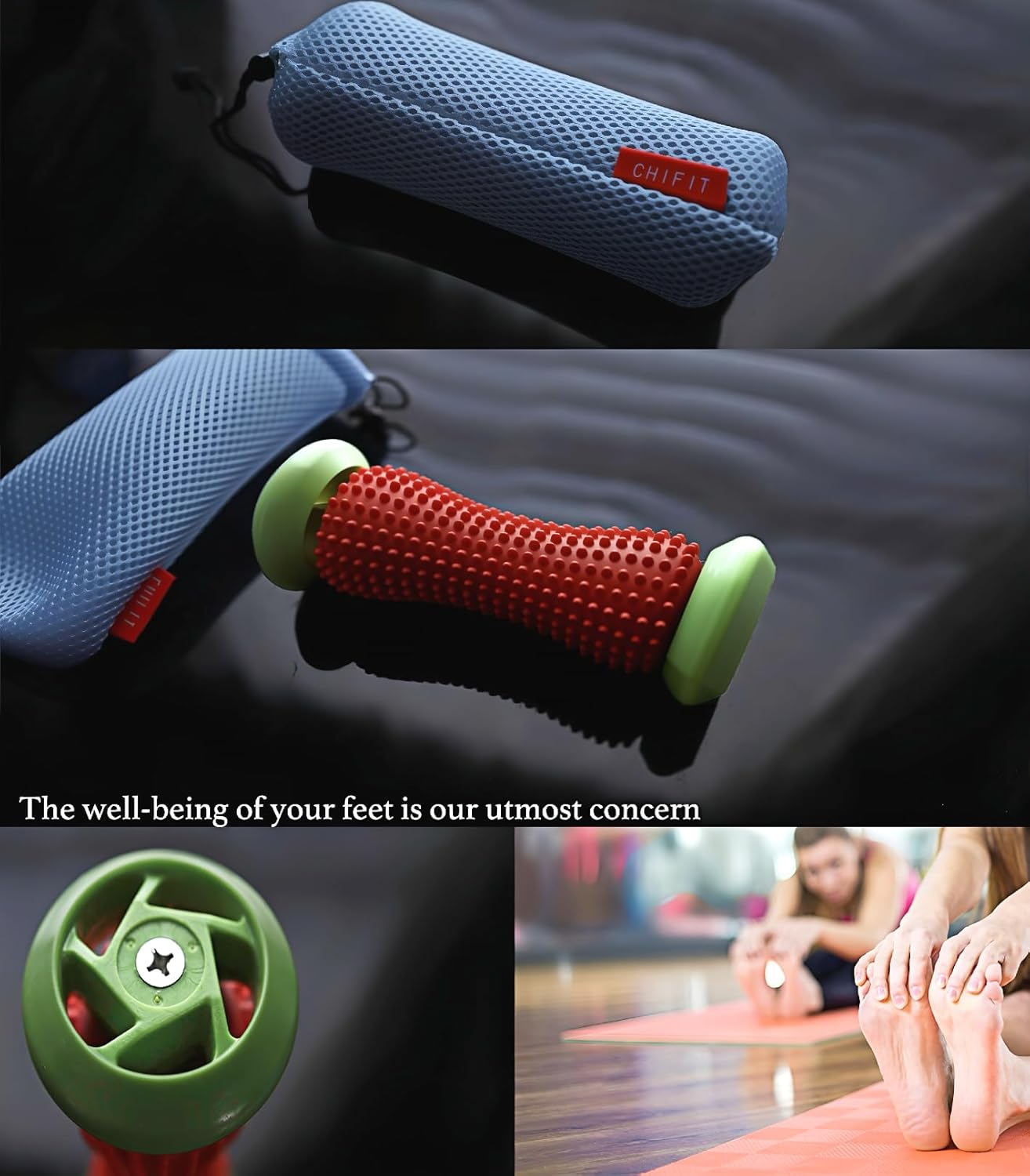 Reflexology Foot Massager Tool, Plantar Fasciitis Relieve Diabetic Neuropathy,Acupressure Trigger Point Therapy, Heel Arch Arthritis