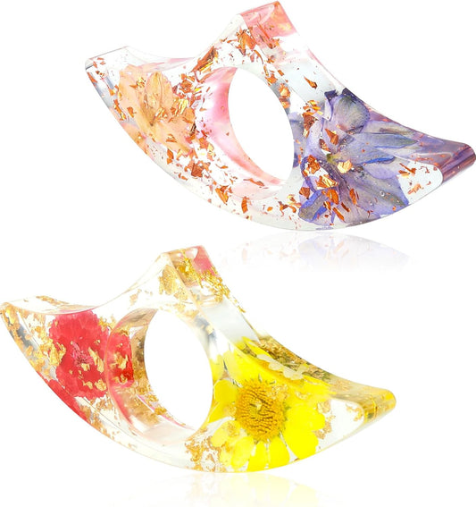2Pcs PET Book Page Holder, Thumb Book Page Holder Light Weight Books Opener Dried Flower Bookmark Reading Accessories for Readers Books Lovers Bookworm Bookmarks
