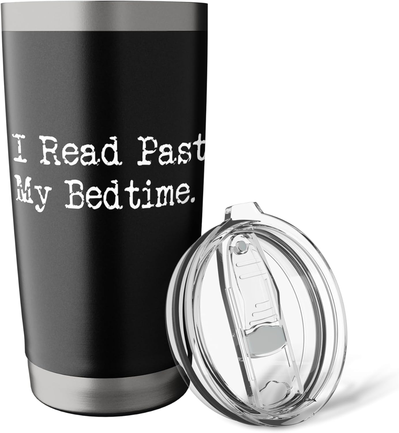 "I Read Past My Bedtime." Book Lovers, Librarian, Bookworm Stainless Steel Insulated Tumbler