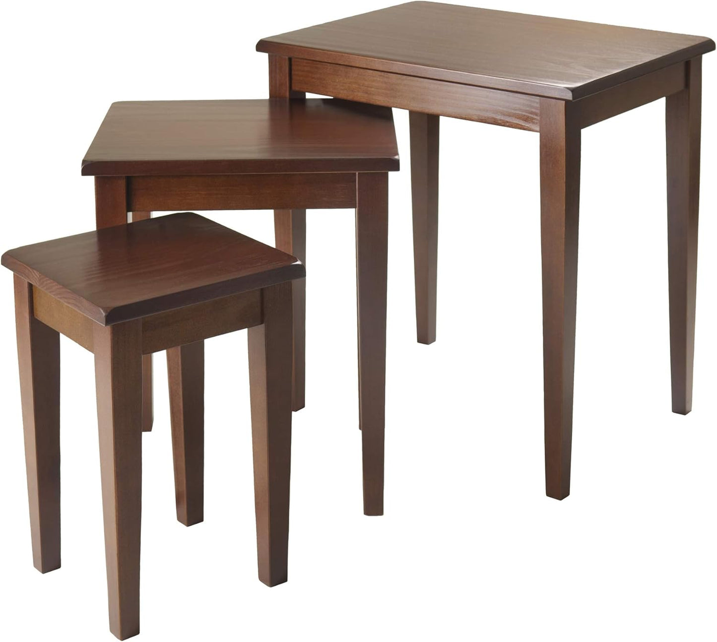 Winsome Regalia Nesting Accent Tables, for Living Room, Walnut, Set of 3