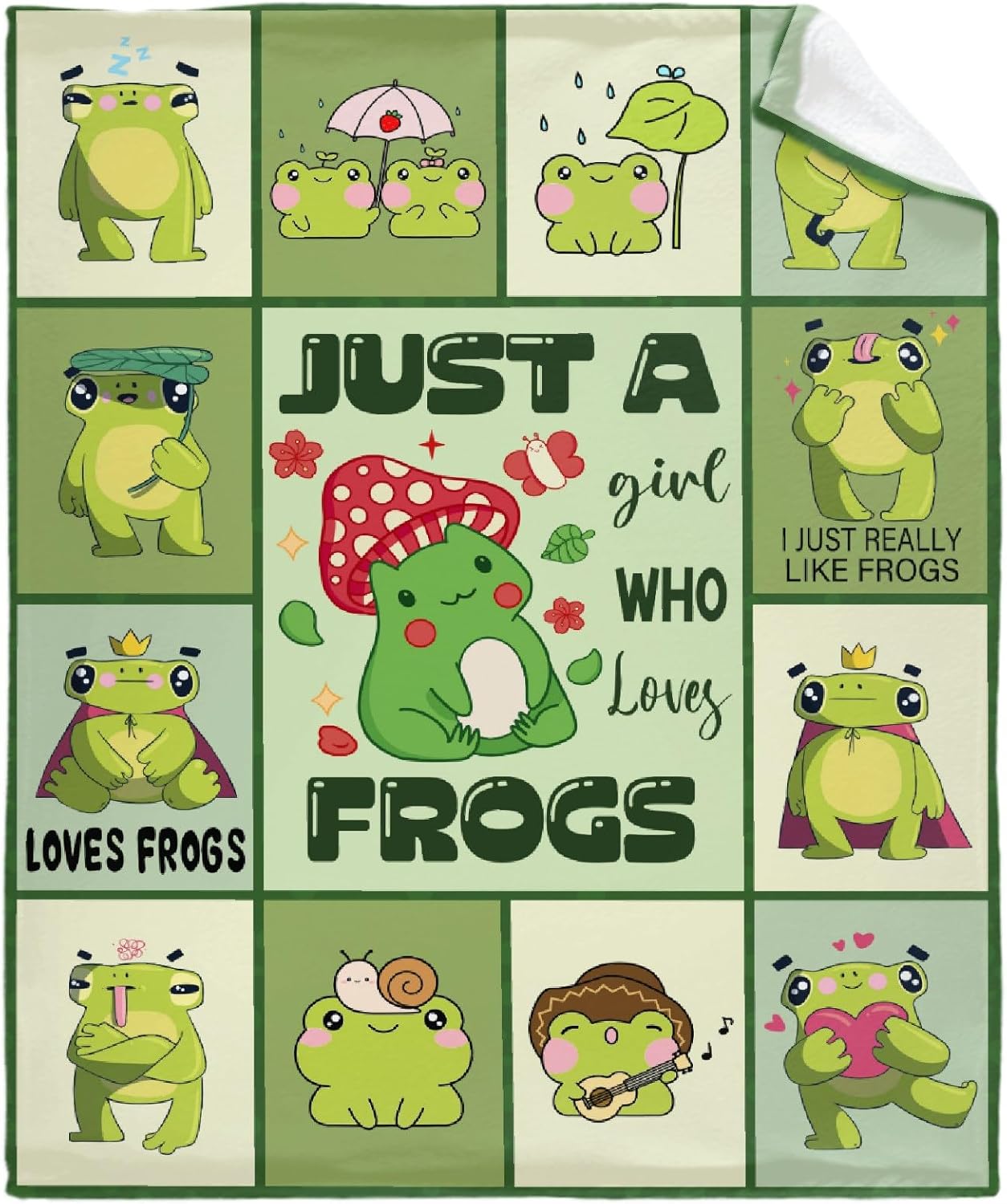 Frog Throw Blanket is Super Soft and Warm,The Lightweight Flannel Blanket is for All-Season Use,A Great Choice for Gifts 80"x60"for Adult