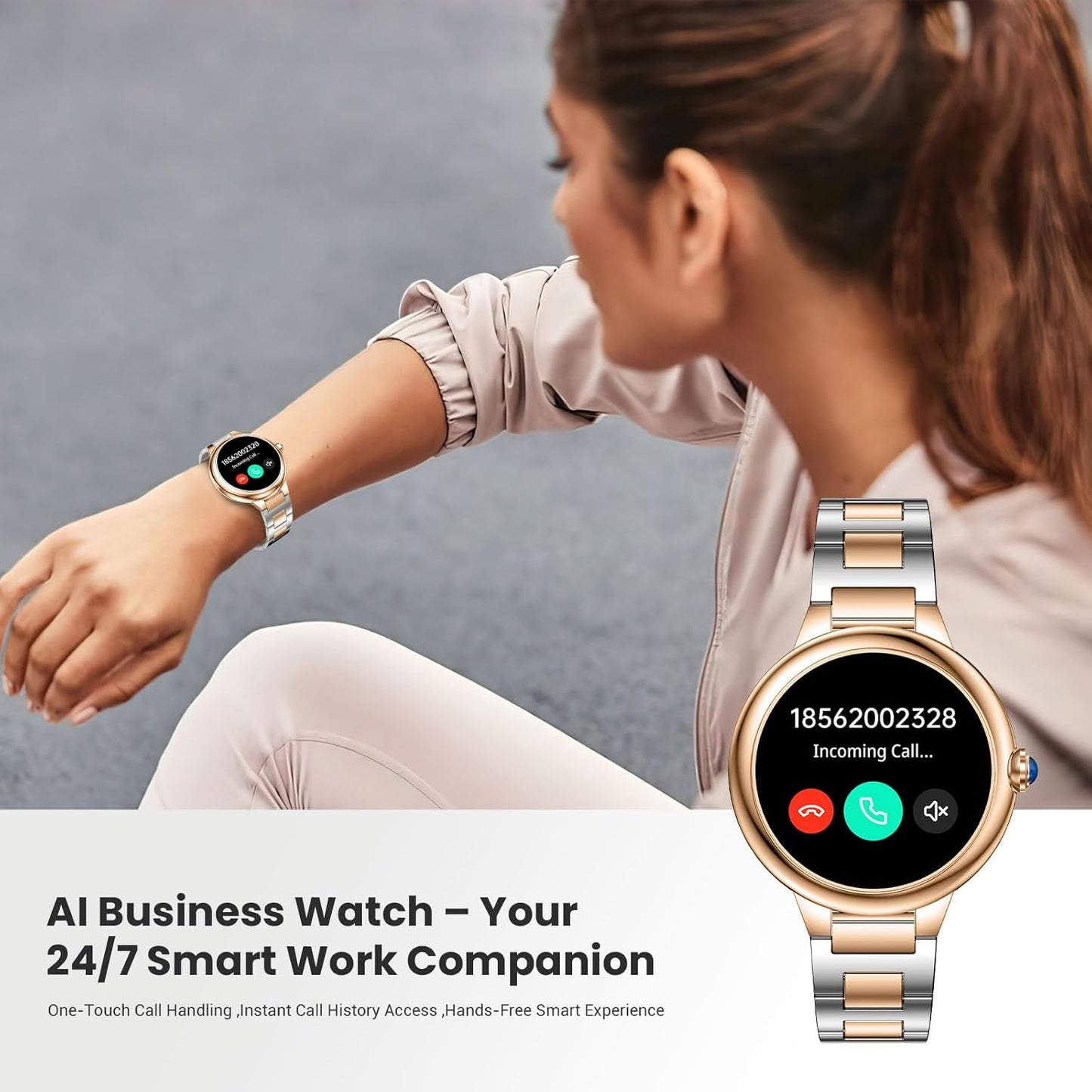 SOUYIE 2026 Luxury Smart Watch for Women, 1.19" AMOLED Display, DA GPT Smartwatch, Heart Rate, Sleep Monitor, 107 Sports Modes Fitness Tracker, Compatible with iOS & Android