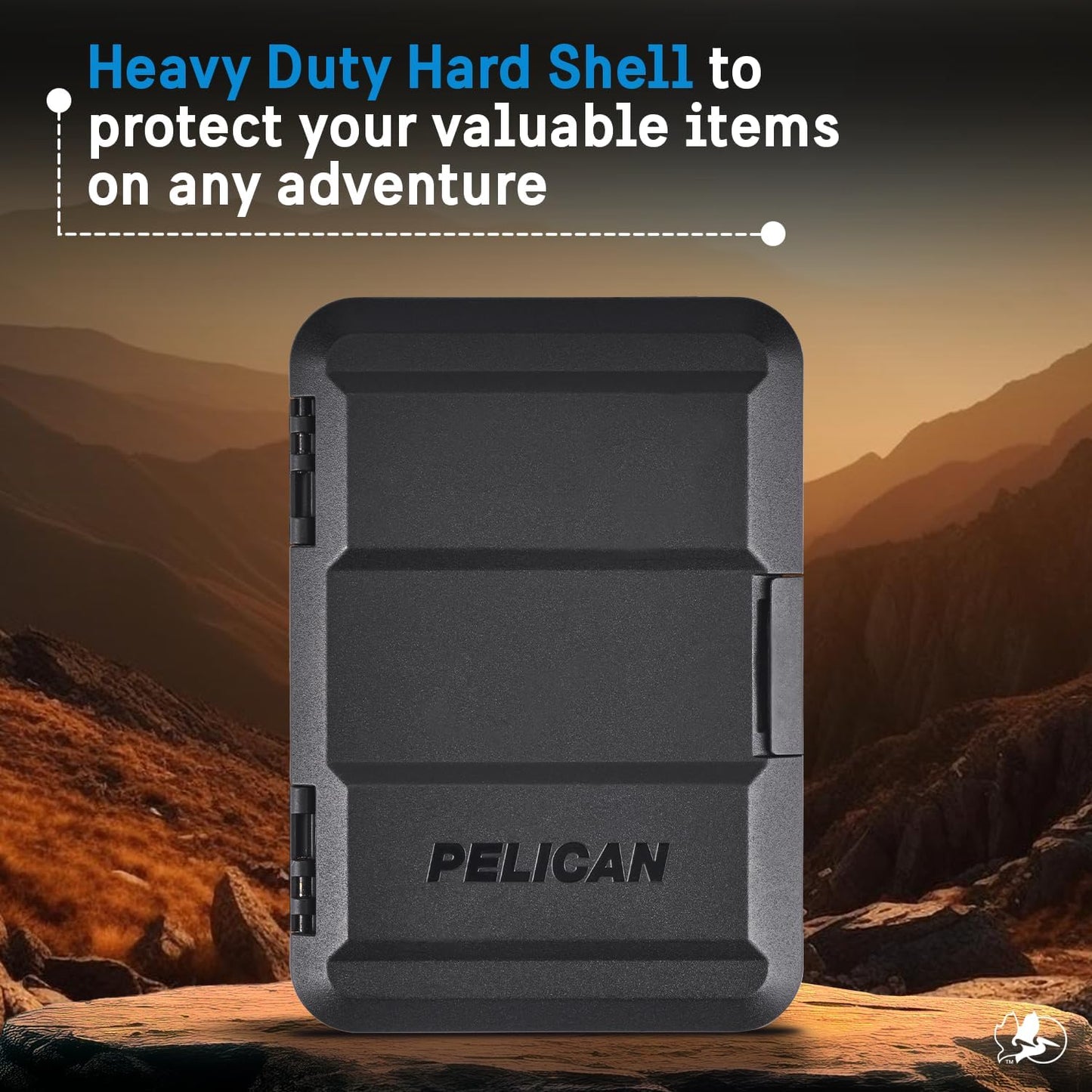 Pelican MagSafe Wallet for iPhone - Heavy Duty MIL-STD Snap-On Phone Magnetic Wallet and Phone Card Holder - Detachable and Slim Hard Case for iPhone 17 Pro Max /16 Pro Max/15/14/13/12/Pixel 10- Black