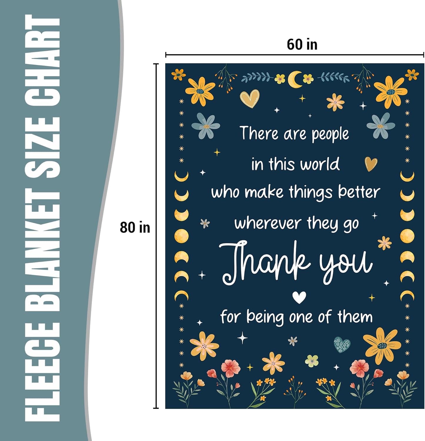 Thank You Gifts for Women - Soft Fleece Throw Blanket 60x80 in - Birthday Inspirational Retirement Gifts for Friend Coworkers Employee Nurses, Teacher Appreciation Gift Ideas