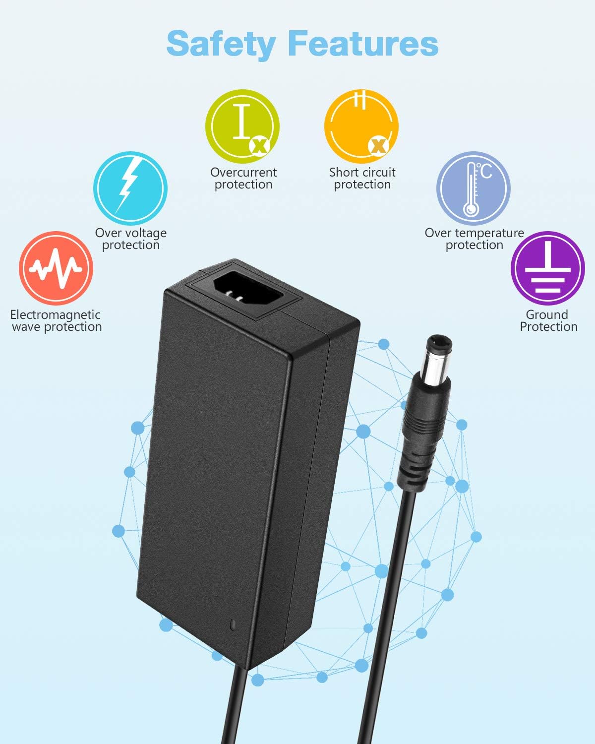 5V 15A 75W Power Supply 100V-240V or 110V - 220V AC to DC Adapter 5V 15 amp Switching Converter 5.5x2.1mm Plug for WS2811 WS2812B WS2813 2801 LED Strip Pixel Lights