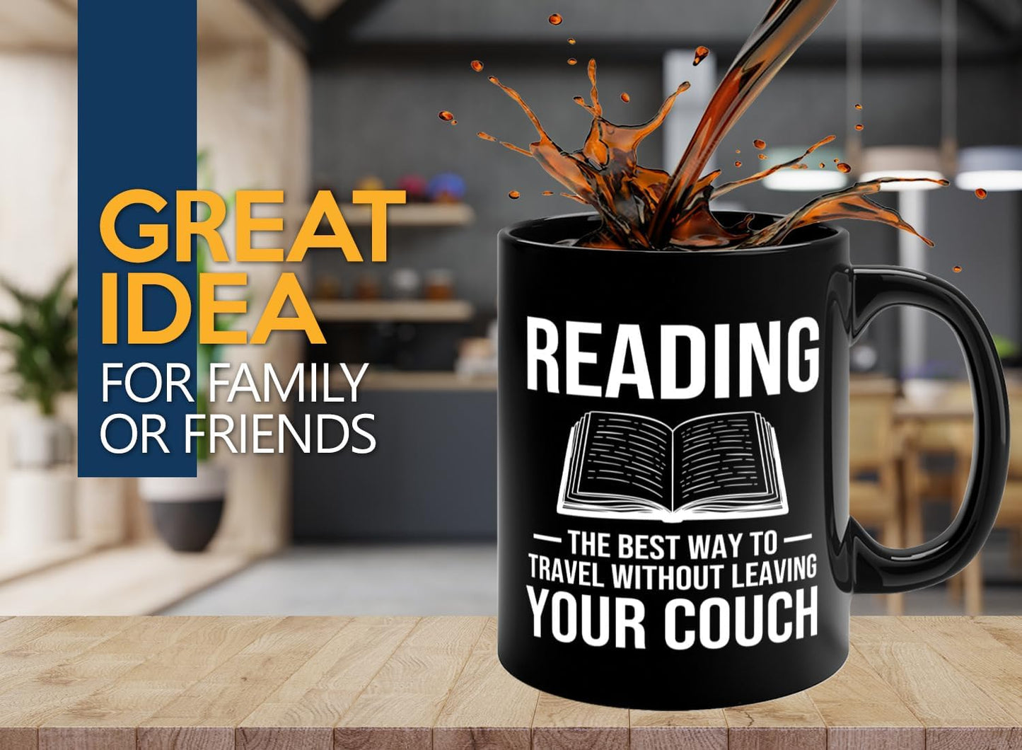 Book Lover Coffee Mug 11oz Black -Reading The best - Bookworm Literature Library Book Lover Reader Booked Editor Intellectual Studious