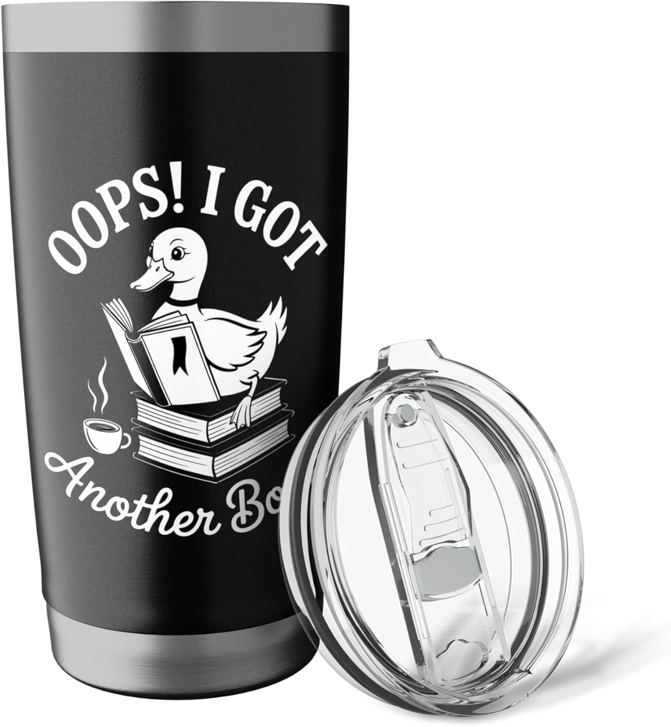Funny Duck Reader Oops I Got Another Book Stainless Steel Insulated Tumbler