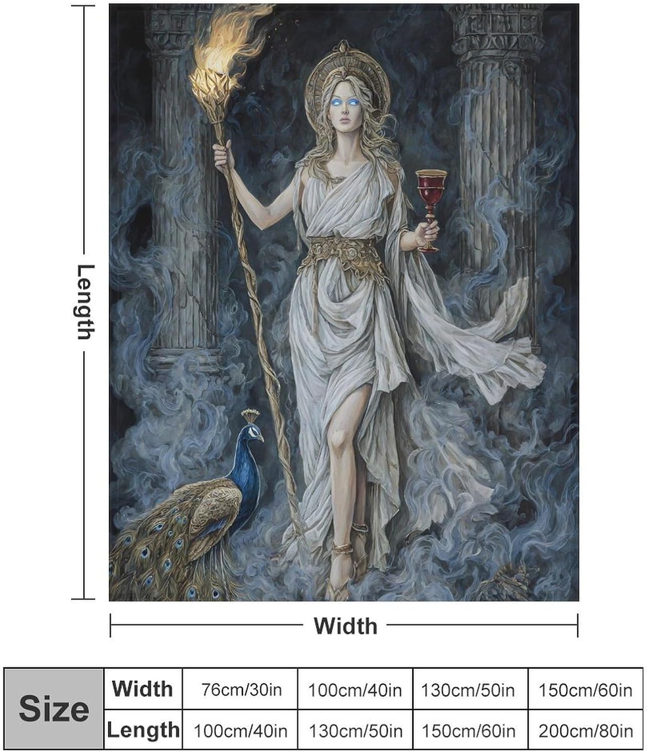 Greek Mythology Hecate Goddess Throw Blanket Fleece Blankets Soft Flannel for Couch Bed Pet Decorative Warm