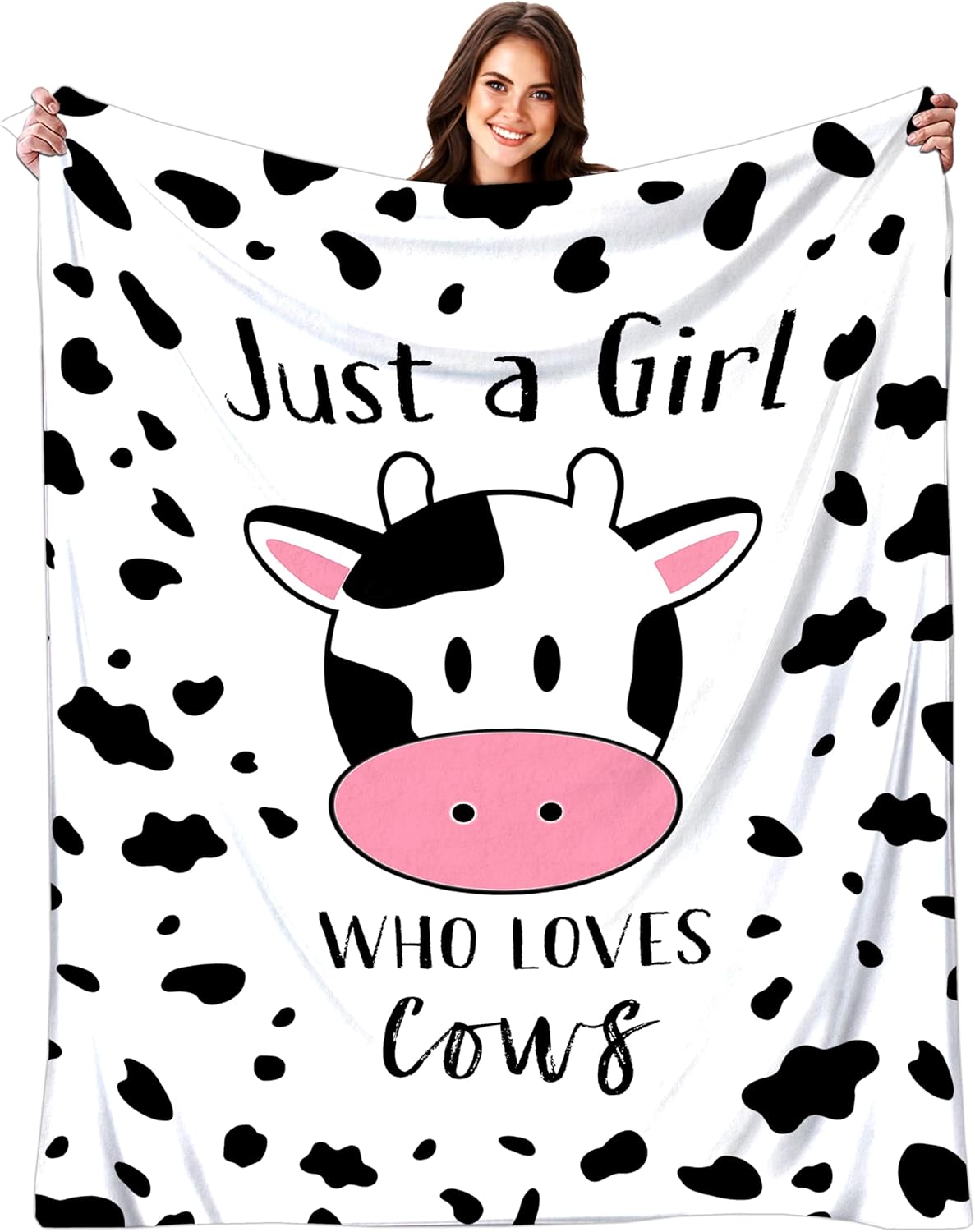 Cow Blanket Gifts for Women Cow Gifts for Cows Lovers Soft Flannel Cows Throw Blanket for Kids Adults 60"x50"