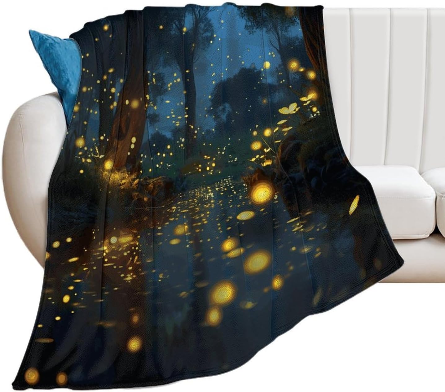 Fireflies Throw Blanket for Couch Super Soft Warm Lightweight Throw Blankets Cozy Flannel Bed Blanket Cute Decorative Blankets for All Seasons Home Decor Gift 30"*40"（76 * 100cm）