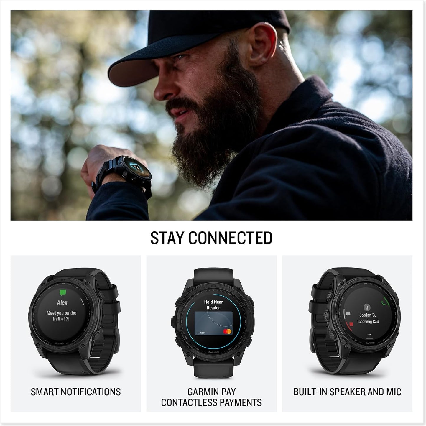 Garmin tactix® 8 51mm, Solar Charged Display, Elite, Premium Tactical GPS Smartwatch, Includes Applied Ballistics Elite™ Solver, Titanium Bezel, Sapphire Lens, 40-Meter Dive Rating