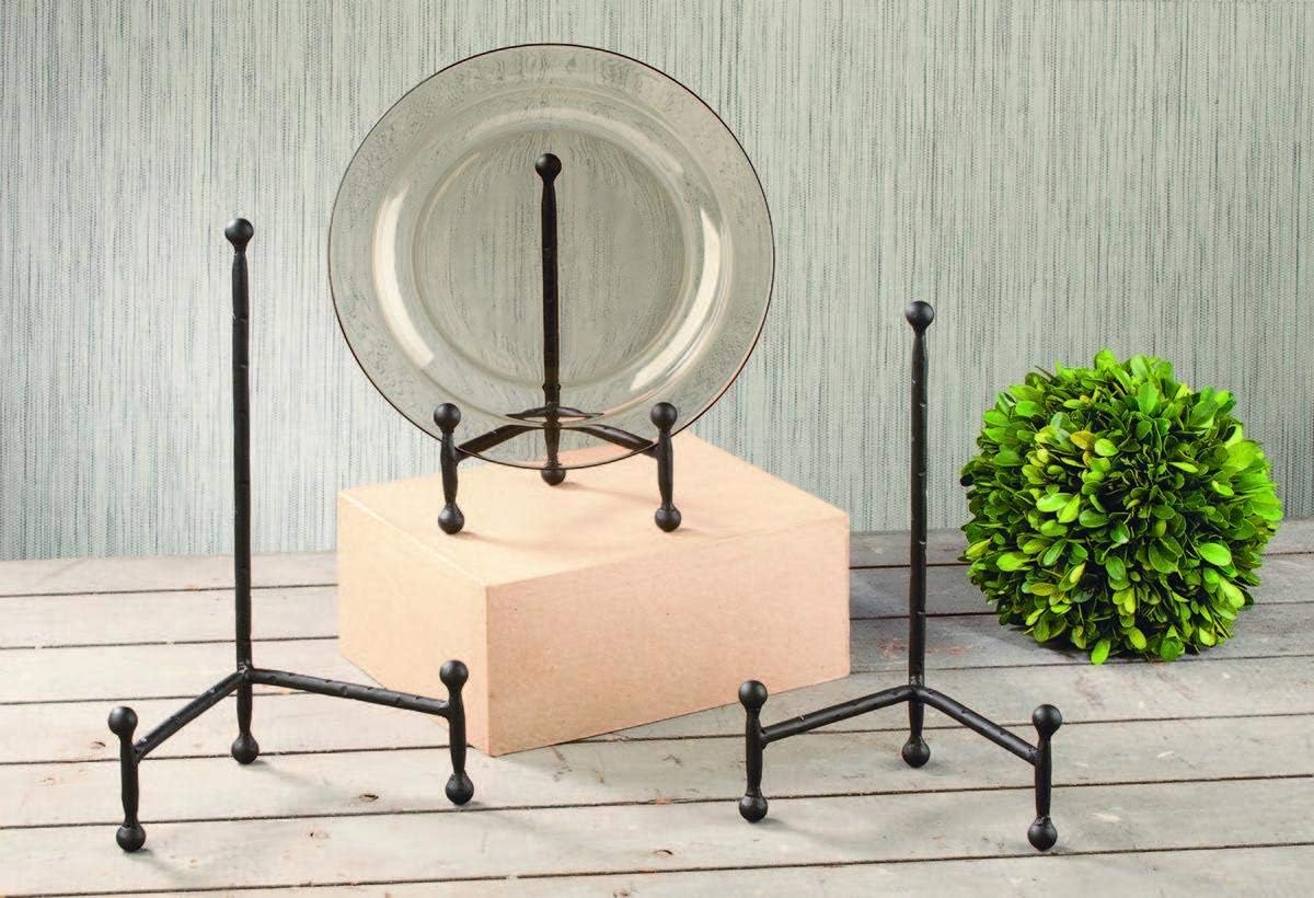 TRIPAR Modern Tripod Easel Display, Black Finish (5.25-Inch Depth, 1 Foot Height) - Lightweight & Durable Design - Perfect for Displaying Decorative Pictures, Artwork, Plates, Tiles, & More (10 Inch)