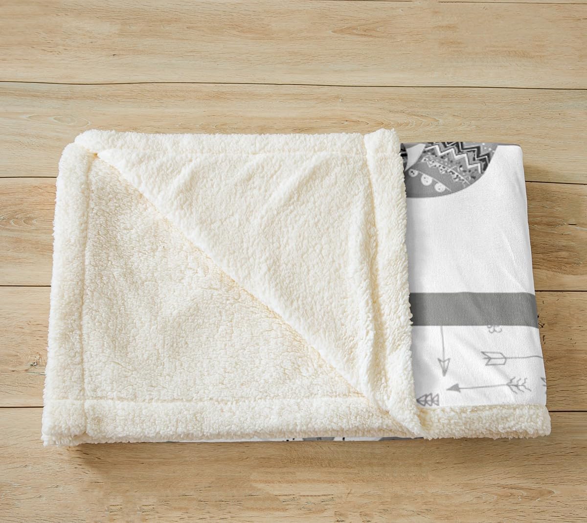 Cute Fox Bear Deer Bed Blanket Kawaii Animals Throw Blanket Lightweight Soft Cozy Luxury Mountains Trees Fleece Blanket White Gray Flannel Blanket for Sofa Bedroom Travel All Season(Twin 60"x80")