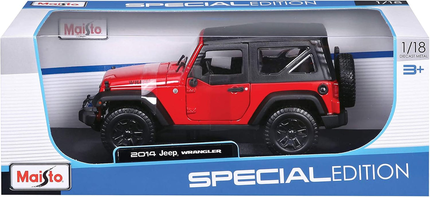 Maisto 1:18 2014 Jeep Wrangler Diecast Vehicle (Colors May Vary)