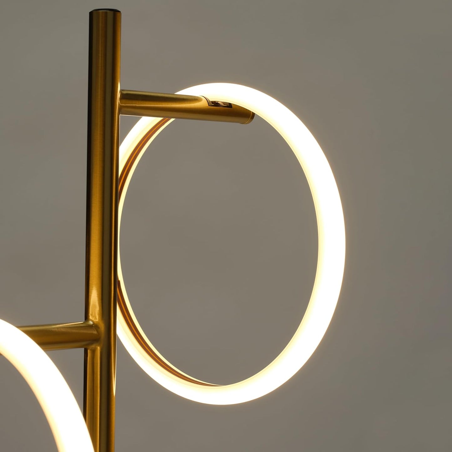 Brightech Saturn Table Lamp, Great Living Room Decor, Desk Tree Lamp for Offices, Contemporary Lamp for Living Rooms, Nightstand Lamp with 2 LED Lights for Bedroom Reading - Brass