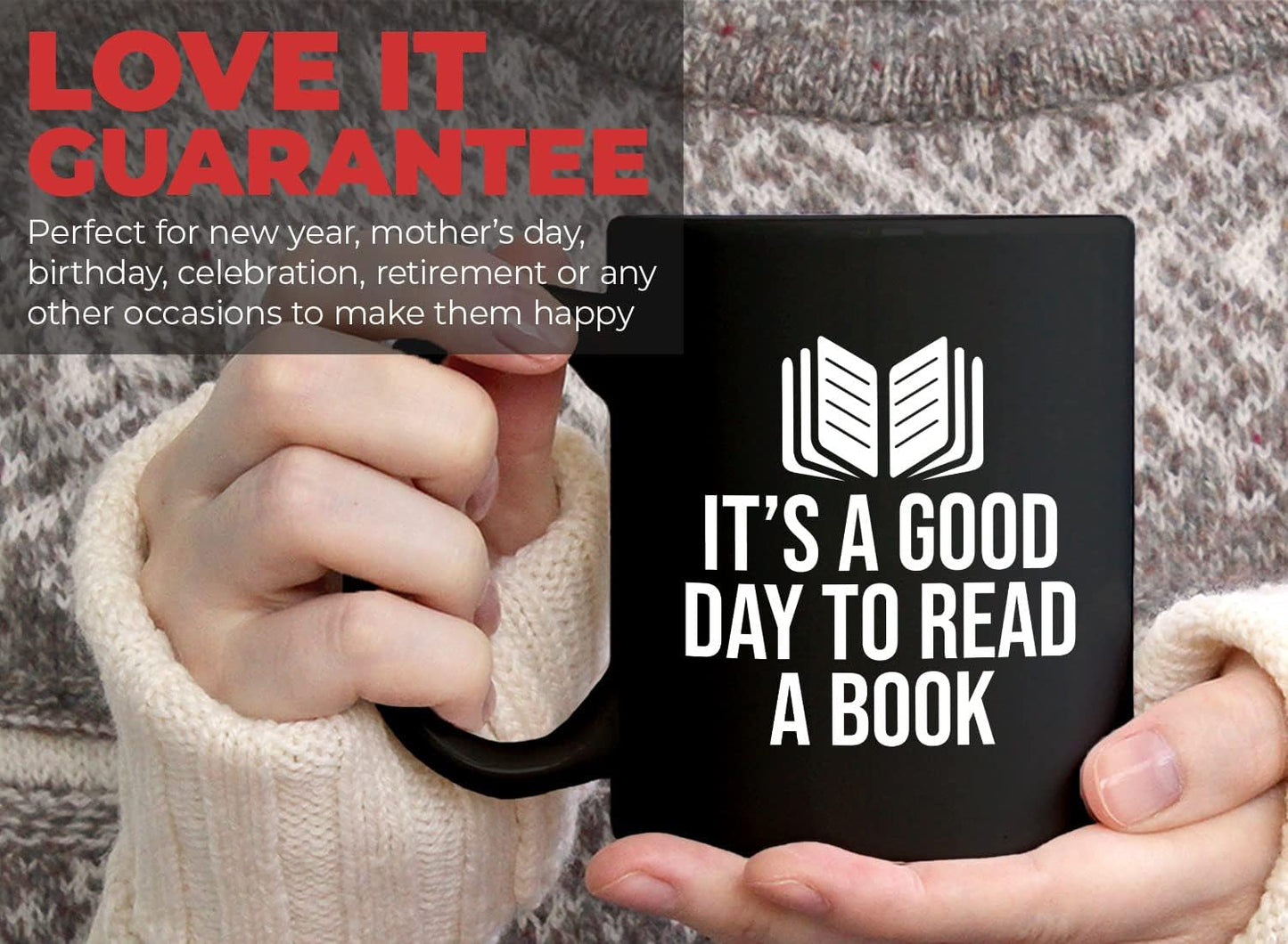 Book Lover Coffee Mug 11oz Black - It's a good - Literary librarian Literature Bookworm Historian Public Library Curator Bibliophile Bibliolater