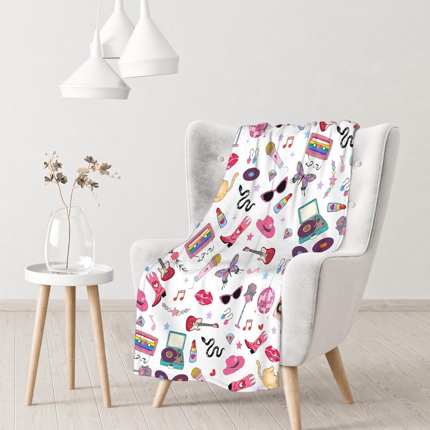 Blanket Women Gifts Super Soft Throws Lightweight Comfy Sheet Fuzzy Plush Bedding Quilt Fleece Blankets for Sofa Chair Couch 80"x60" Twin