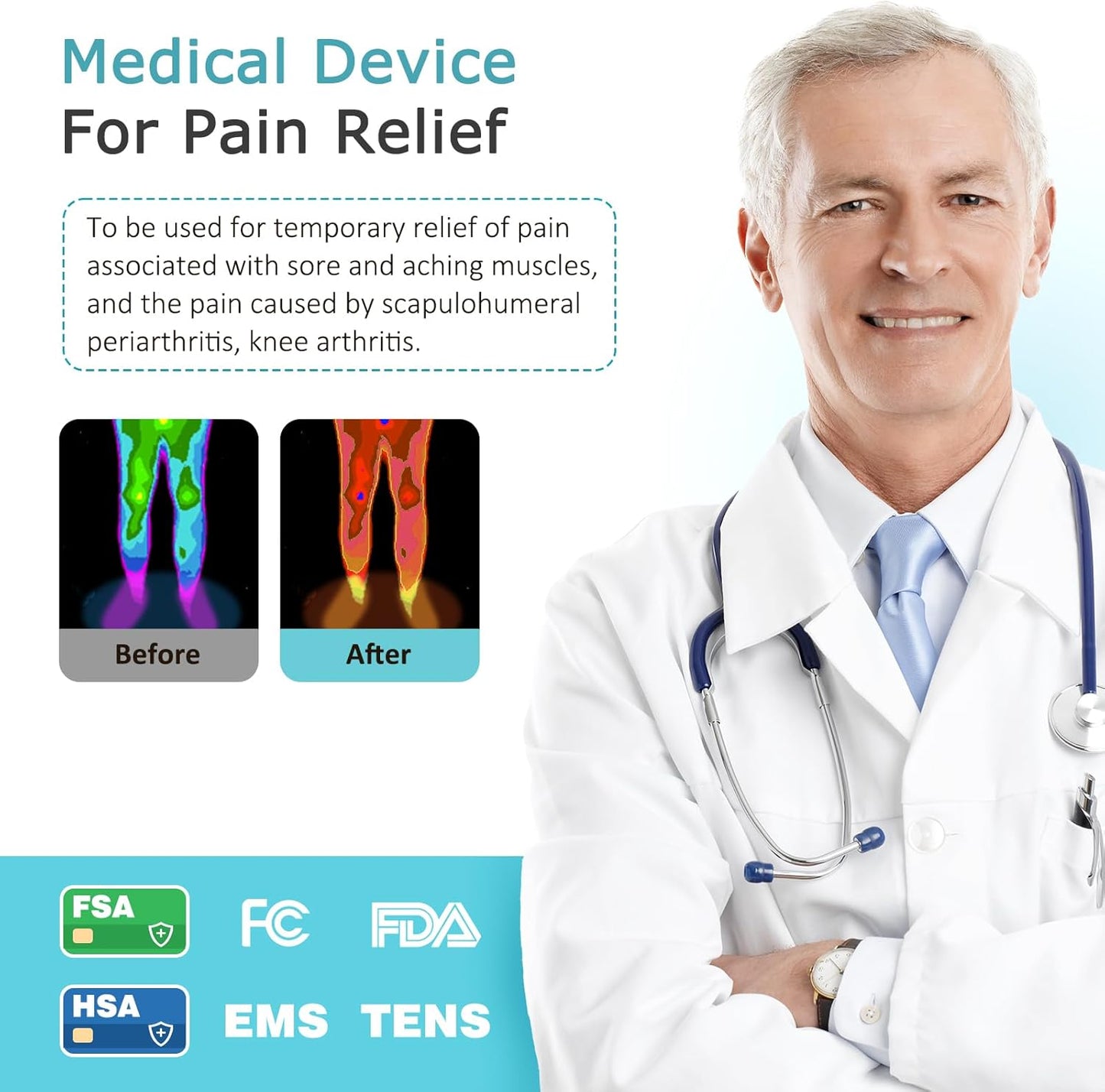 KNQZE Foot Massager for Neuropathy, TENS + EMS Foot Stimulator for Circulation, 10 Modes + 20 Intensities, Wireless Remote, Neuropathy Pain Relief for Feet, Plantar Fasciitis, Gifts for Mom & Dad