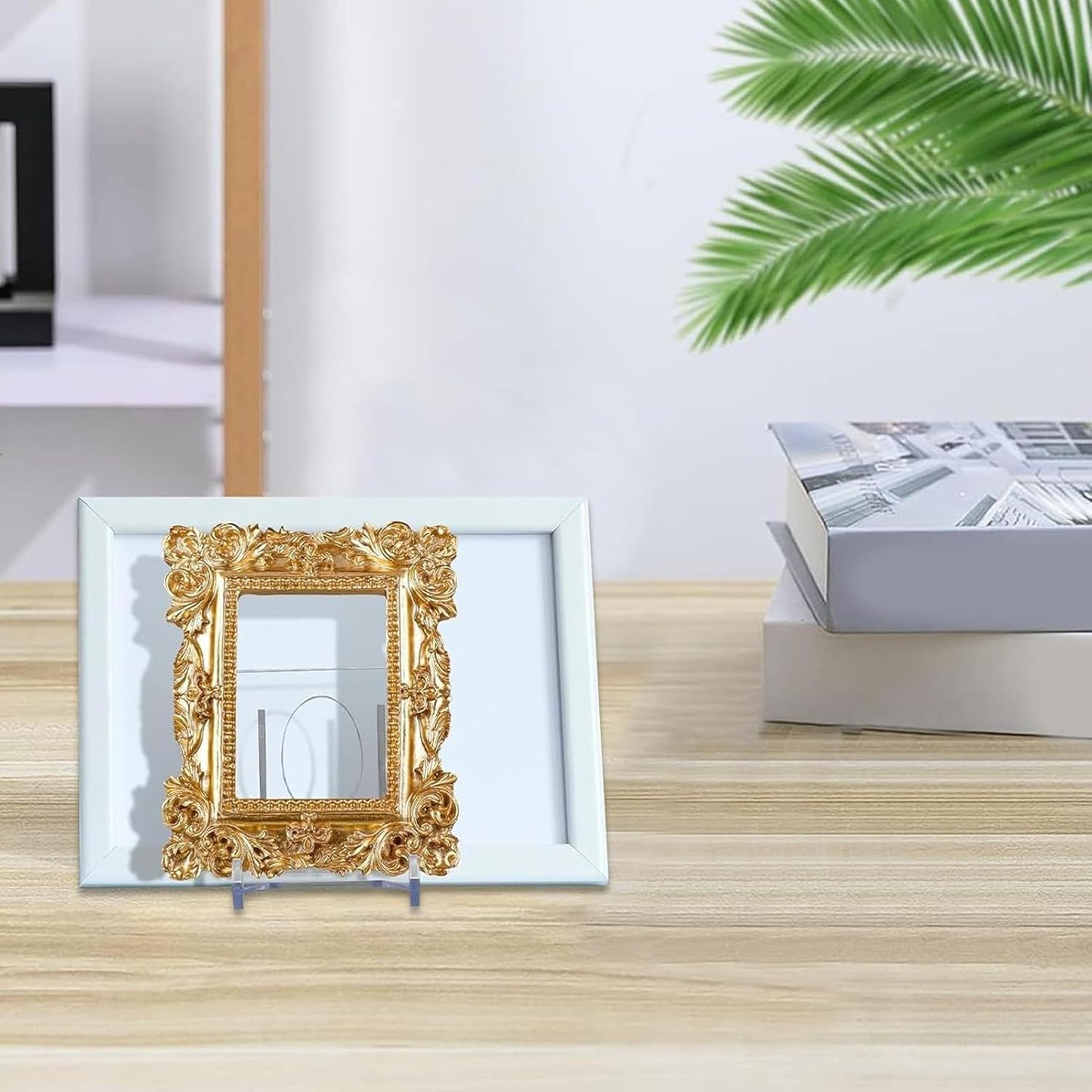 Acrylic Plate Stands, Mini Riser | Clear Acrylic Display Stand | for Comics Books Plates Artwork Postcards Greeting Cards Home Art Studio Exhibition