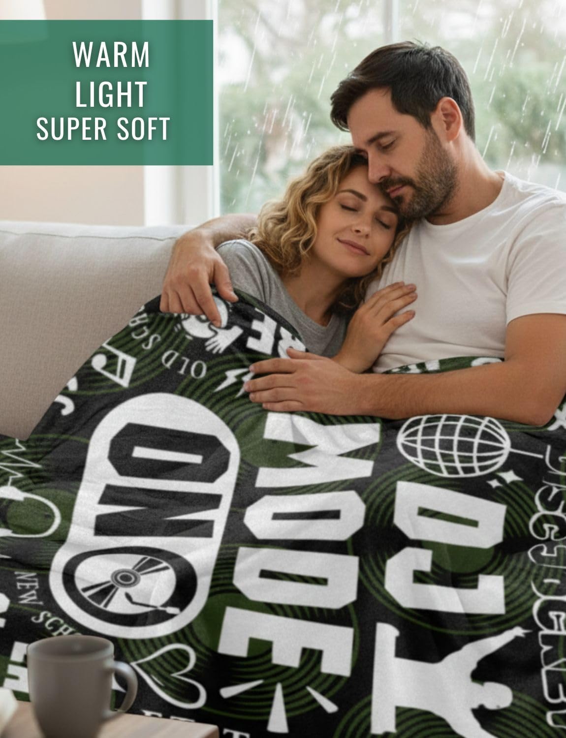 DJ Gifts for Men, Disco Jockey Appreciation Birthday for Women, Dads, Husbands, Boyfriends, Throw Blanket 50x65 inches
