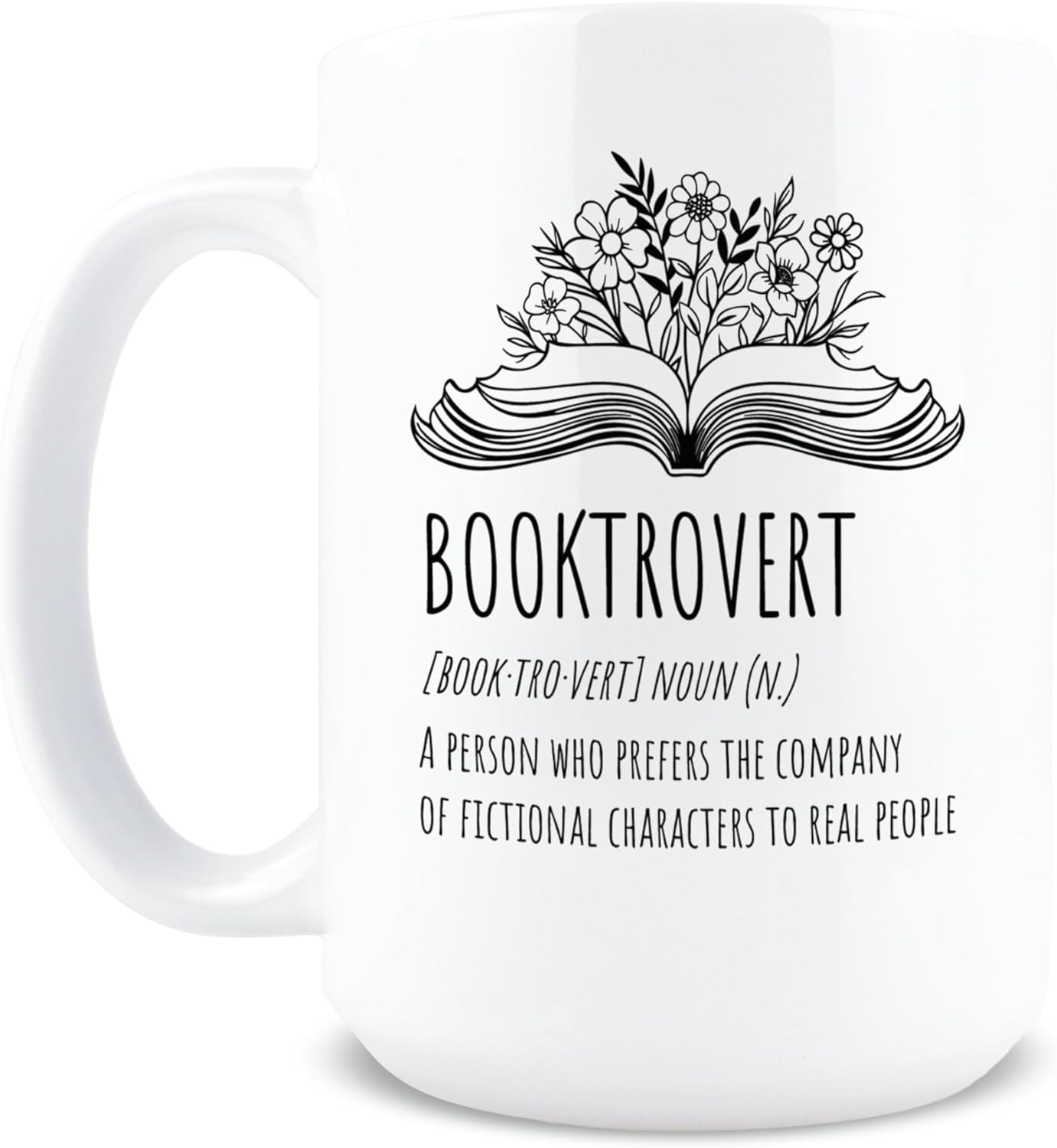 Hogg Booktrovert Mug, 15 oz Ceramic Funny Coffee Cup, Booktrovert Coffee Mug, Book Lover Gifts, Introvert Gifts