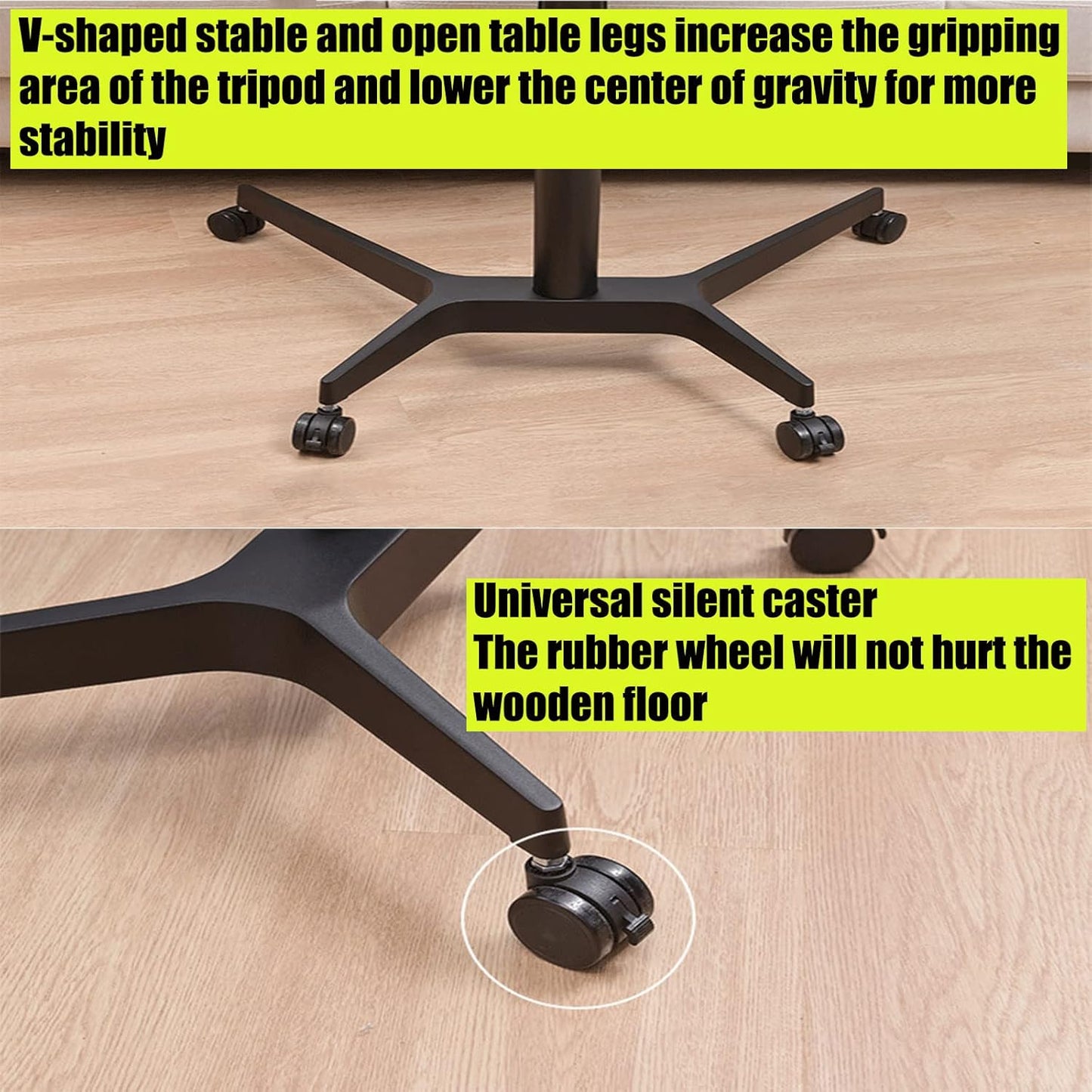 Side Table with Wheels, Mobile Overbed Computer Table Bed Adjustable Height Sofa End Table Hospital Nursing Table for Reading, Bedridden, Elderly