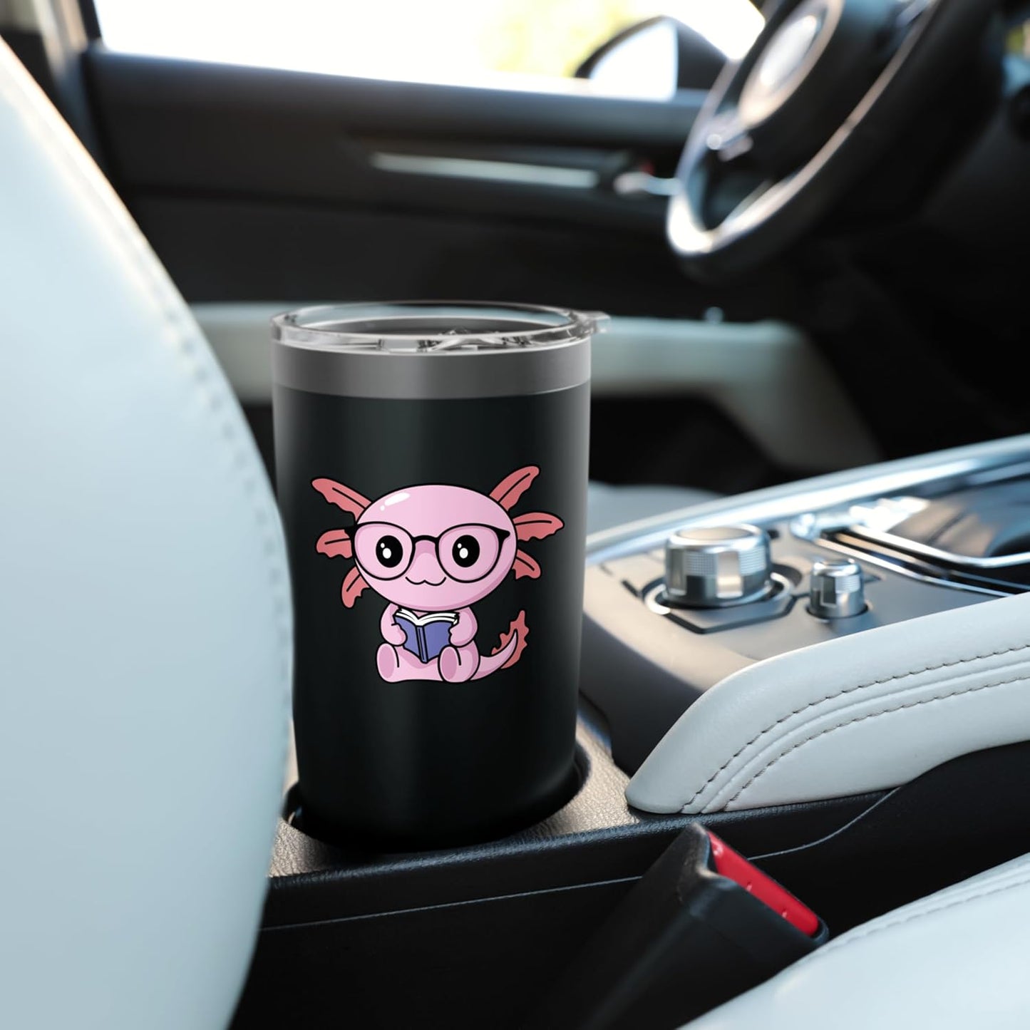 Aquatic Creature Reading A Book Kawaii Cute Funny Stainless Steel Insulated Tumbler