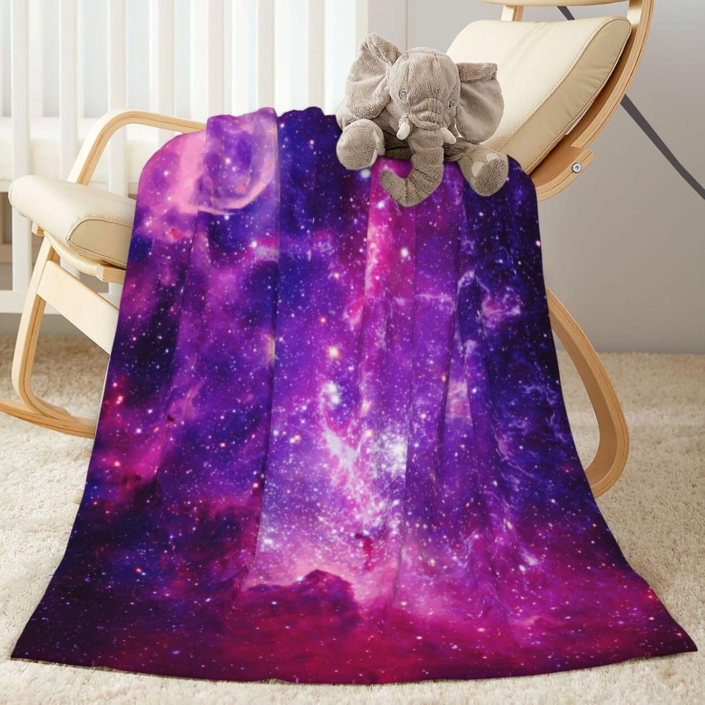 Bursting Galaxy Throw Blankets All Season Ultra Soft Warm Fleece Blanket for Home Bed Sofa Couch Chair Outdoor Travel Camping 80x60 Inch