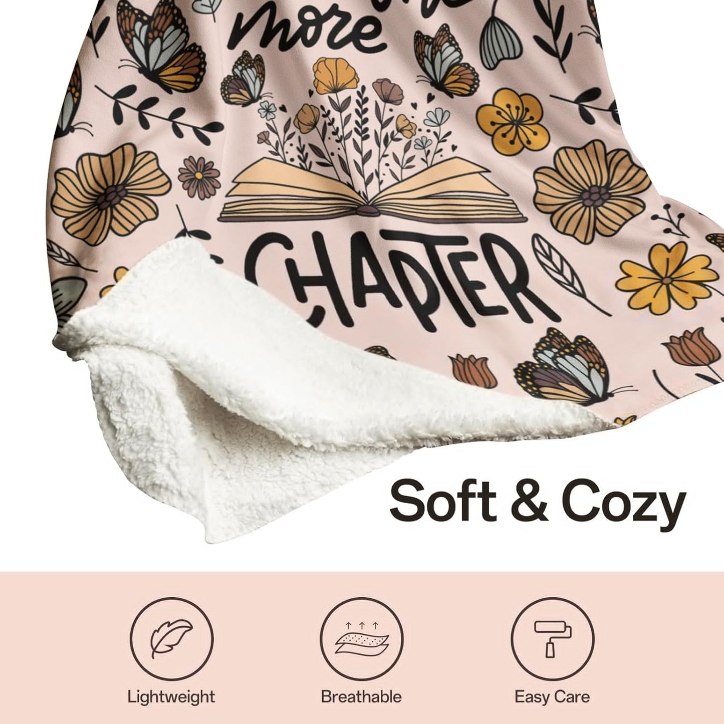 Book Lovers Gifts for Women, Reading Blanket for Readers, Bookish Book Club Reading Librarian Gifts Blanket 60"x50" (Pink)