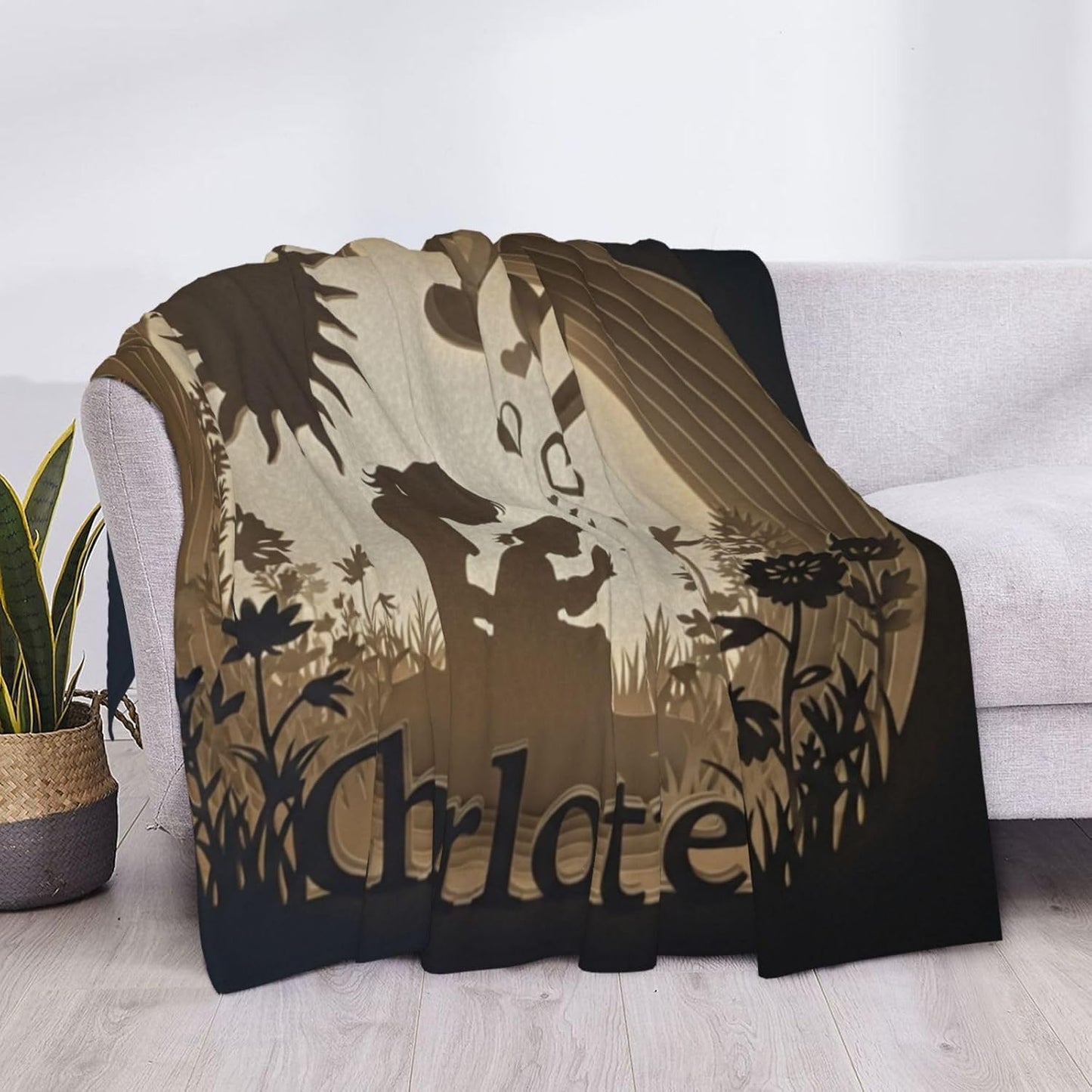 Personalized Mother Daughter Blanket with Custom Name - Soft Cozy Fleece Throw with Mom and Child Reading Design - Sentimental Gifts for Mom, Women, Mother's Day, Birthday