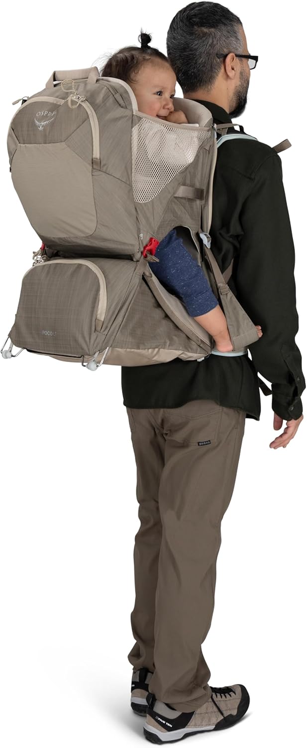 Osprey Poco LT Lightweight Child Carrier Backpack - Compact, Travel-Ready Kid Carrier with Sunshade and Adjustable Fit - Lightweight, Comfortable Hiking Carrier for Toddlers