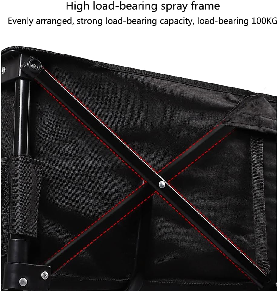 Foldiutility Wagon Cart,Foldioutdoor Utility Wagon Withiversal Wheels,Adjustable Push-Pull Handle,Can Bear 100Kg,for Campigrocery Sports Shopping