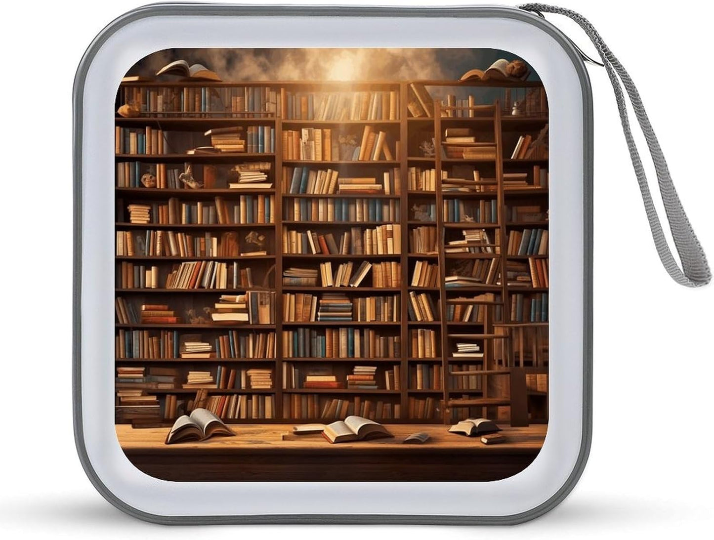 Books-png CD Case Portable Zipper CD Cases Holder Hard Plastic DVD Disc Cases Storage Binder Large Storage Disc Wallet Bag Heavy Duty Booklet Album 40 Capacity
