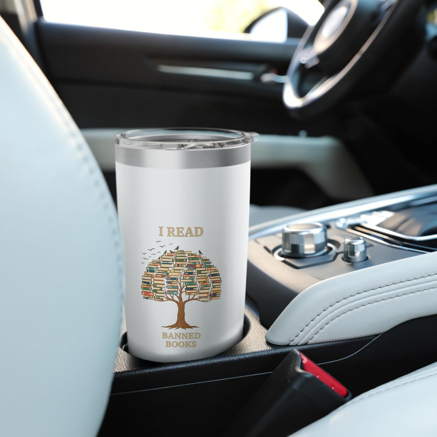I Read Banned Books Literary Reader Protest Book Lover Stainless Steel Insulated Tumbler